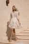 Mini Printed Brit Buttoned Linen Dress - 3