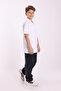 Unisex Children's Basic Plain Pique Short Sleeve Polo Neck School T-Shirt 5-16 Years Old White - 6