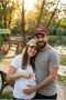 Mom Dad to Be Written Couple Hat Set 2-Piece Mom Dad Combination Hat - Adjustable Velcro on the Back - 4