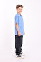 Unisex Children's Basic Plain Pique Short Sleeve Polo Neck School T-Shirt 5-16 Years Old Blue - 4