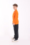 Orange Slim Fit Polo Neck Long Sleeve Unisex Children's School T-Shirt 100% Cotton 5-16 Years - 4