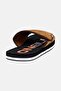 Men Summer Brand Logo Velcro Closure Slides, Brown - 3