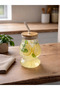 Bamboo Glass Cups with Lids and Straws 450 ml Borosilicate Glass Coffee & Cocktail Cup with Straw - 2