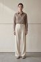 My Fashion Comfortable Pleated Straight Leg Pants - 2