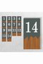 1 to 14 Vertical Laser Metal Composite - Wooden Apartment Site -Apartment Hotel Office Door Number