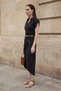 My Fashion High Waist Linen Blend Two-Piece Shirt Collar Suit - 4