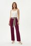 Plum Scarf Detail Trousers 8372A