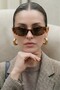 Gg Leopard Printed Piece Brown Color Cateye Women's Sunglasses |   56 Ekartman