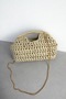 Imported Wicker Basket with Bag Gold Chain Straps