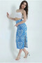 Slit Crinkle Women's Skirt A-Line Midi Comfortable Fit Daily Office Stylish Combination - 2