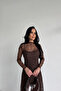 Crew Neck Lace Detailed Dress