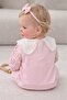 Cotton Pcs Lace Collared Spanish Style Baby Girl Dress for Eid - 4
