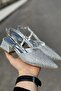 Glow Silver Glittery Pointed Toe Heeled Shoes - 3