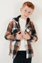 Hooded Double Pocket Plaid Winter Lumberjack Shirt Boy's Shirt CF24W81778 - 3