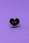 Gothic Bow Black Heart Stylish and Modern Design Minimal Adjustable Women's Ring - 4