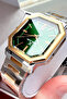 Premium Men's Wristwatch 3 Atm Water Resistant Gold-Silver Color Steel Band Dke2056C3