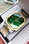 Premium Men's Wristwatch 3 Atm Water Resistant Gold-Silver Color Steel Band Dke2056C3 - 3