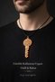 Dual Prayer Pure Copper Key Pendant, Seal of Solomon and Spiritual Icon Stylish Accessory - 4