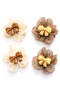 Lotus Hello Butterfly Kity Bow Heart Flower Detailed Hair Elastic Set Pearl and Stone Detailed Hairpin Sets