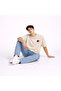 Lover Combination Minimal Space Planet Printed Couple T-Shirt Oversize Unisex Partner T-Shirt Set of 2 Beige - 3
