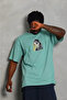 Men's Printed T-Shirt Short Sleeve Crew Neck Regular Fit Comfortable Fit Casual T-Shirt - Mint - 3