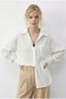 Women's White Back Tie Detailed Self-Striped Shirt 0004 60286030 - 4