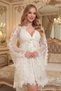 Silk Satin Nightgown and D Lace I Robe Set - Luxurious Dowry Elegant Design - 3