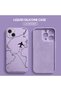 iPhone 15 Plus Compatible Soft Silicone Phone Case with Flight Pattern and Velvet Camera Protections - 3