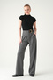 Anthracite Belt Detail Palazzo Pants 8421A - 7