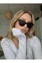 Catte Black Cat Eye Sunglasses with t Gold Accessories - 3