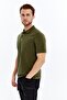 Polo Collar T-Shirt 100% Cotton Khaki Men's - 2