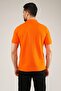 Polo Neck T-Shirt 100% Cotton Orange Men - 2