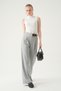 Gray Belt Detail Palazzo Pants 8421A - 7