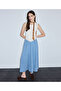 Denim ve triko mix elbise