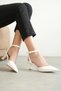 Women's White Patent Leather Heeled Shoes Tr03Ms02B