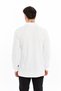 Men's Long Sleeve Polo Neck Cotton T-Shirt Long Sleeve t Shirt White - 3