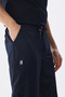Men's Polo Neck Medical Uniform Set Navy Blue Stretch Fabric Doctor Nurse Uniform - 5