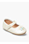 Mary Jane Shoes with Hook & Loop Closure, Floral Accent - 2