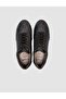 100% Genuine Leather Textured Black Lace-Up Men's Casual Shoes - 4