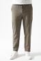 Men's 2916-Khaki Domestic Technical Srn42 Fabric Trousers with Half Elastic Waist and Zipper - 2