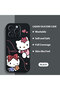 iPhone 15 Pro Compatible Soft Silicone Phone Case with Velvet Camera Protections Kitty Pattern - 2