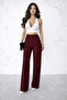 Burgundy Modal Fabric High Waist Trousers