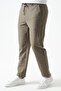 Men's 2916-Khaki Domestic Technical Srn42 Fabric Trousers with Half Elastic Waist and Zipper - 3