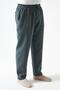 Men's Pine Green Waist Tie-Detail Baggy Muslin Trousers - 4