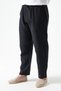 Men's Black Bel Tie-Detail Baggy Muslin Trousers - 4