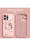 iPhone 16 Pro Max Compatible Soft Silicone Phone Case with Velvet Camera Protections Hello Kitty - 3