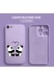 iPhone Se 2020 Compatible Panda Pattern Soft Silicone Phone Case with Velvet Camera Protections - 3