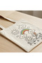 10 Pieces of Floral Design Paintable Cloth Bag - Educational Hobby Painting for Children Bag Pieces - 3