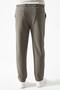 Men's Khaki Half-Elastic Waist Mendi Knitted Jacquard Trousers - 6