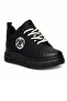 Mdl Black Lace-Up Linen Women's Sneakers - 2
